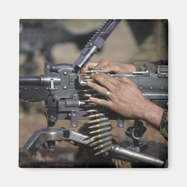 En marin last med M-240G maskin Magnet (Framsidan)