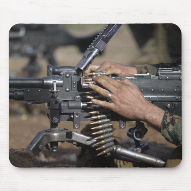 En marin last med M-240G maskin Musmatta (Framsidan)
