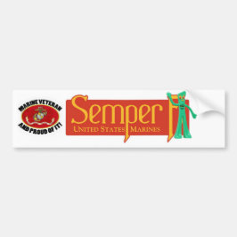 En marin Sak. Semper Gumby - alltid flexibel Bildekal