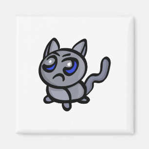 En marionett med Arg Ansikte för Cat Lovers Magnet