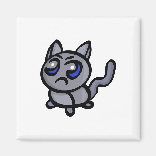 En marionett med Arg Ansikte för Cat Lovers Magnet (Framsidan)