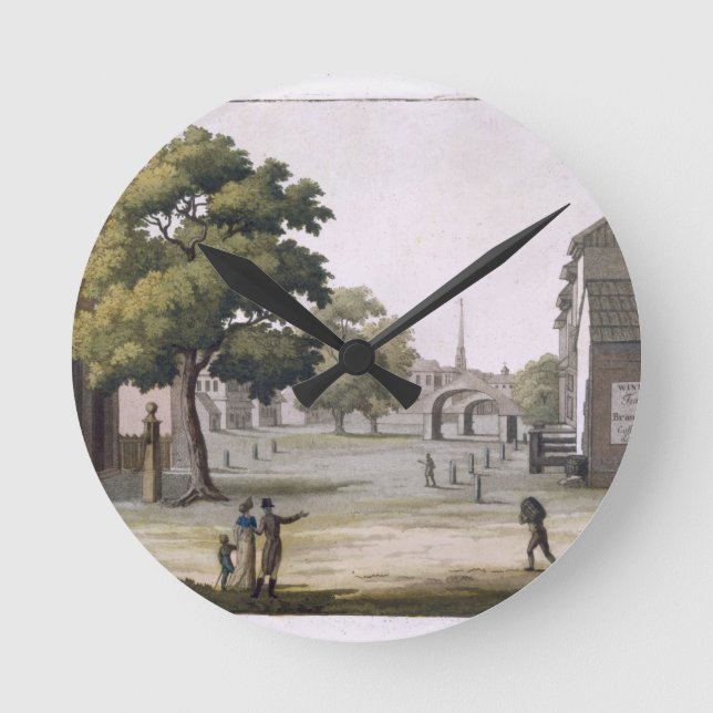 En marknadsföra kvadrerar, Philadelphia, Rund Klocka (Framsida)
