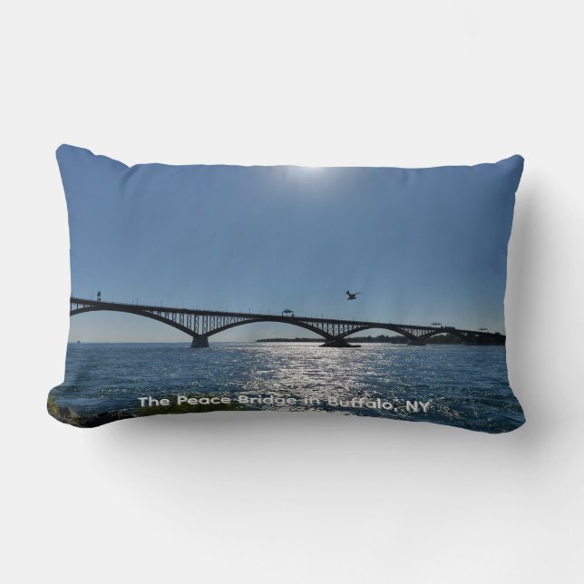En mås lokala resa  lumbarkudde (Framsida)