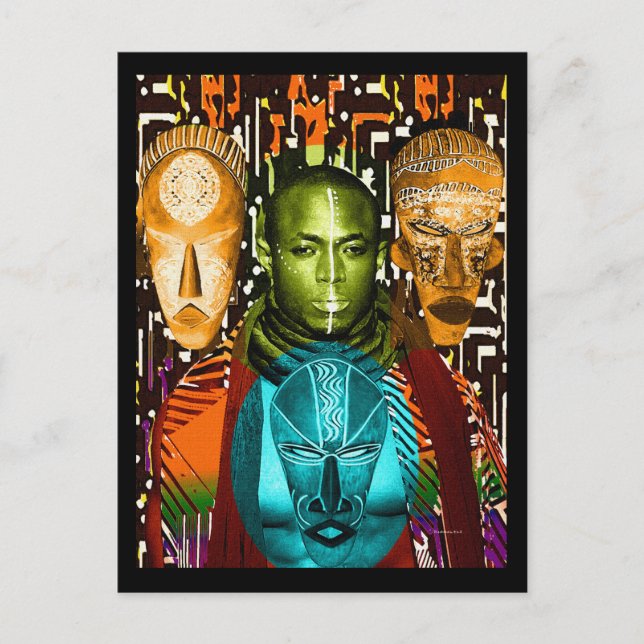 En mask av Bravery Vykort (Framsida)