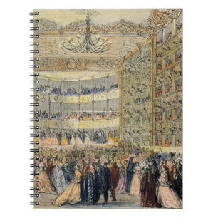 En maskerad boll på den Fenice theatren, Venedig, Anteckningsbok