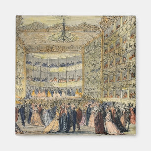 En maskerad boll på den Fenice theatren, Venedig, Magnet