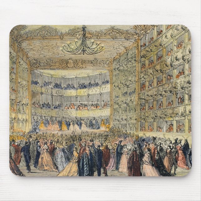 En maskerad boll på den Fenice theatren, Venedig, Musmatta (Framsidan)