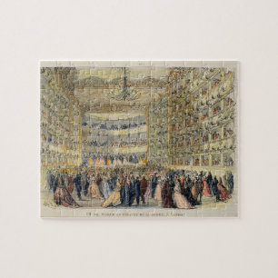 En maskerad boll på den Fenice theatren, Venedig, Pussel