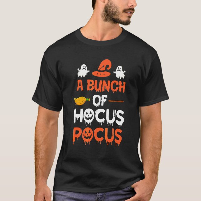 En massa Hokus Pokus Halloween T Shirt (Framsida)