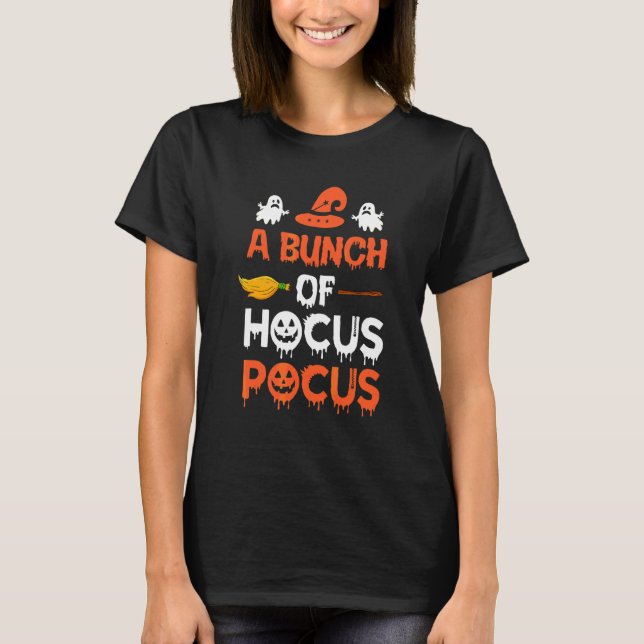 En massa Hokus Pokus Halloween T Shirt (Framsida)