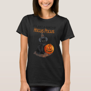 En massa svartkonst svart katt Halloween T Shirt