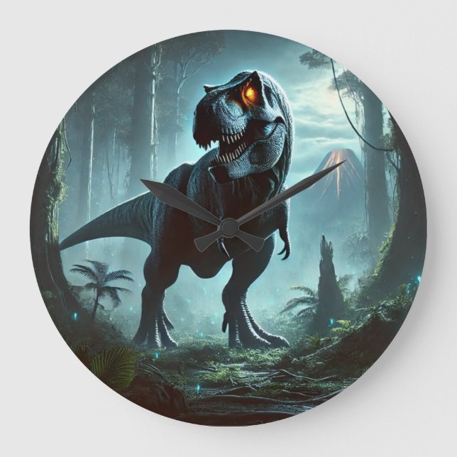 En massiv Tyrannosaurus rex Stor Klocka (Framsida)