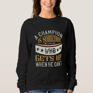 En mästare är någon som kommer upp när han ropar t shirt