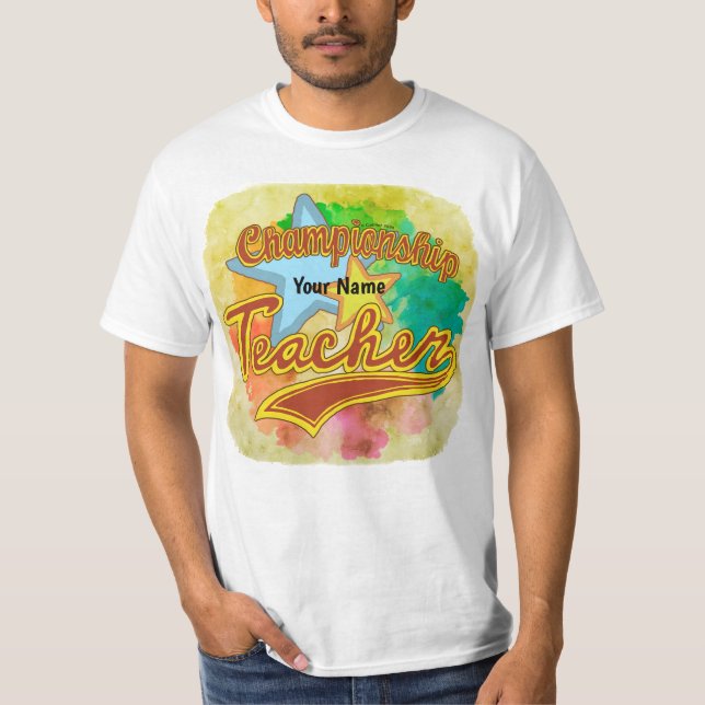En mästare Lärare  T-Shirt (Framsida)