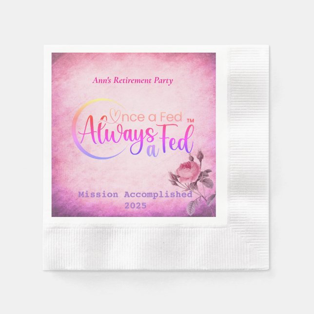 En Matat, alltid Matat - Matchande napkin (Rosa wi Pappersservett (Framsidan)