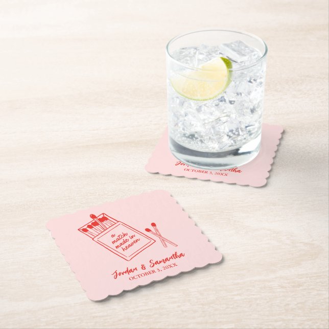 En match gjord i himlen röd och rosa söt fest underlägg papper (Insitu)