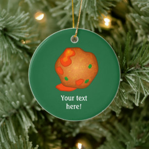 En Meatball för din text och valbakgrund Julgransprydnad Keramik