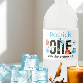 En med Inslag första födelsedag Vattenflaskor Etikett