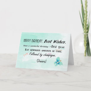 En medarbetares födelsedagskort (beställning) kort