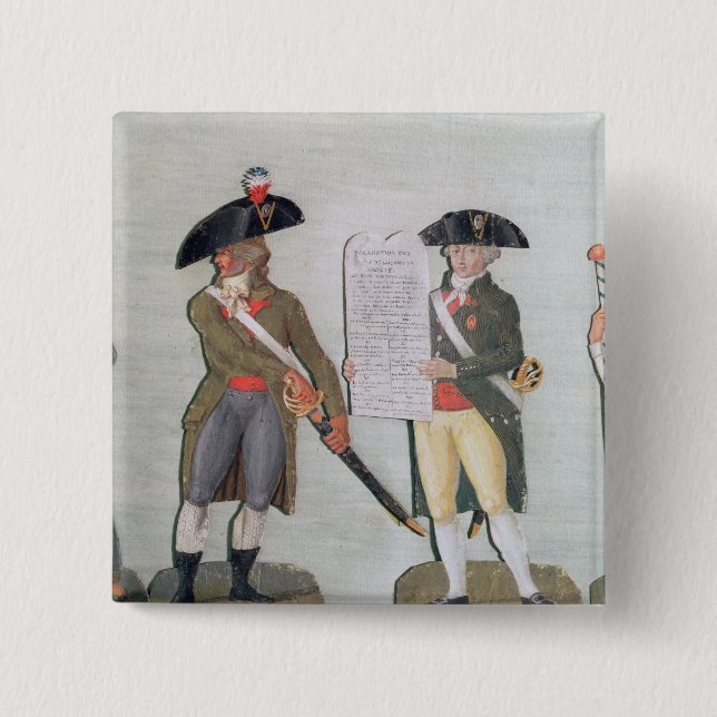 En medborgareredo som ska slåss, och en medborgare knapp (Framsida)