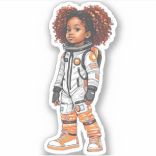 En medlem i astronaut-gruppen - Orange Klistermärken