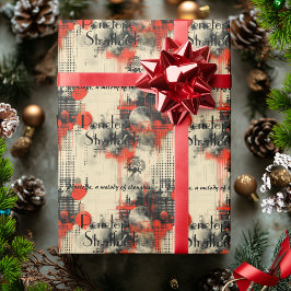 En melodi i rött och svart presentpapper