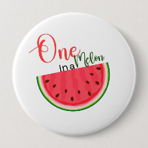 En melon födelsedags knapp