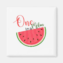 En melon födelsedagsmagnet 