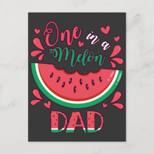 En melon pappa födelsedagsfest vykort