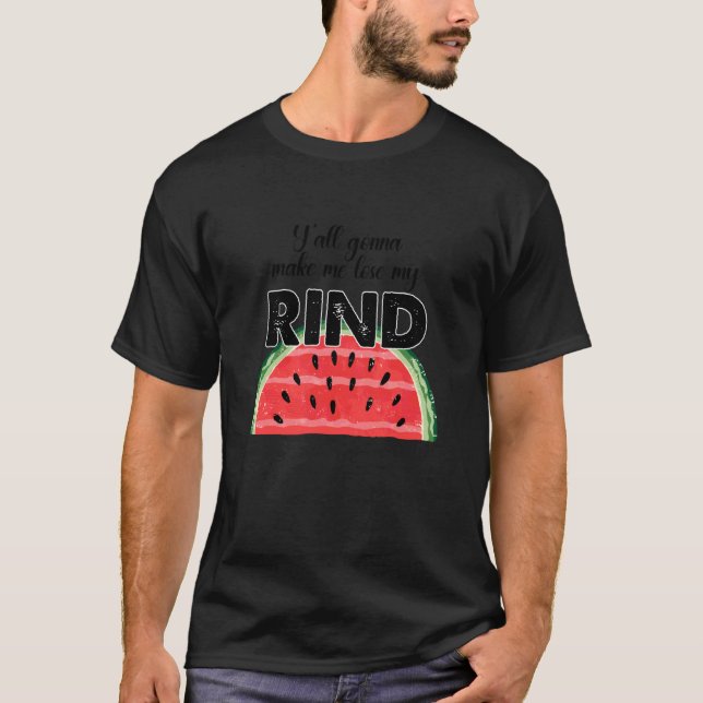 En melon skal vattenmelon skiva t shirt (Framsida)