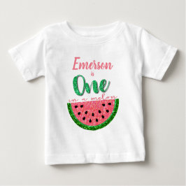 En melon, vattenmelonrom per första födelsedag t shirt