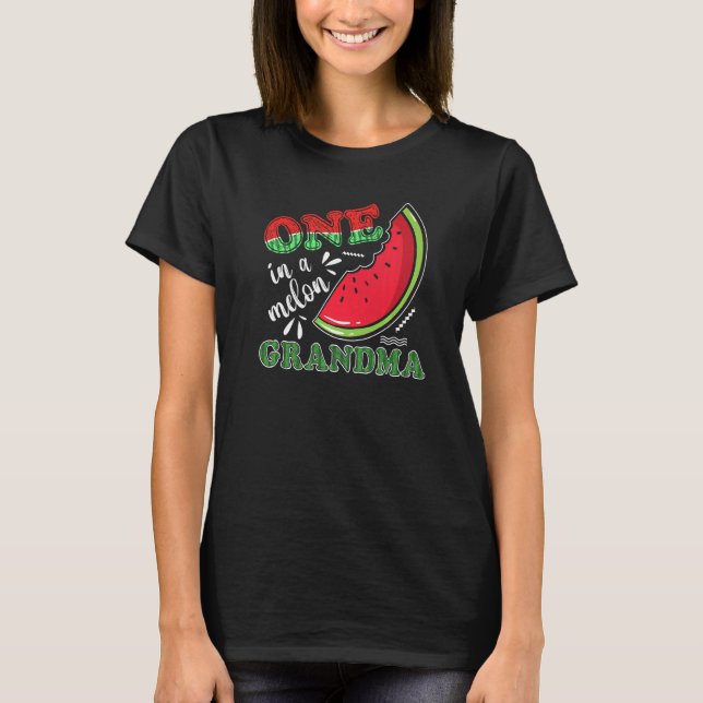 En melonmormor   Vattenmelon T Shirt (Framsida)