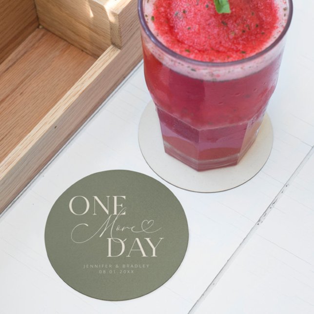 En mer daglig Grönt för Bröllop-repetition Underlägg Papper Rund (Skapare uppladdad)