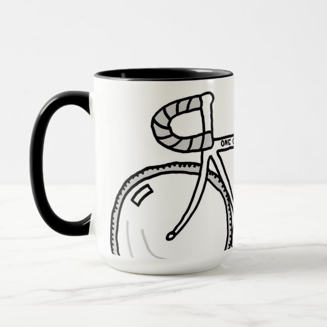 En mer få/en bil mindre mugg för bilcykelkaffe (Vänster)