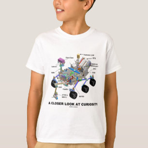 En mer nära Look på kuriositet (den Martian Tee Shirt