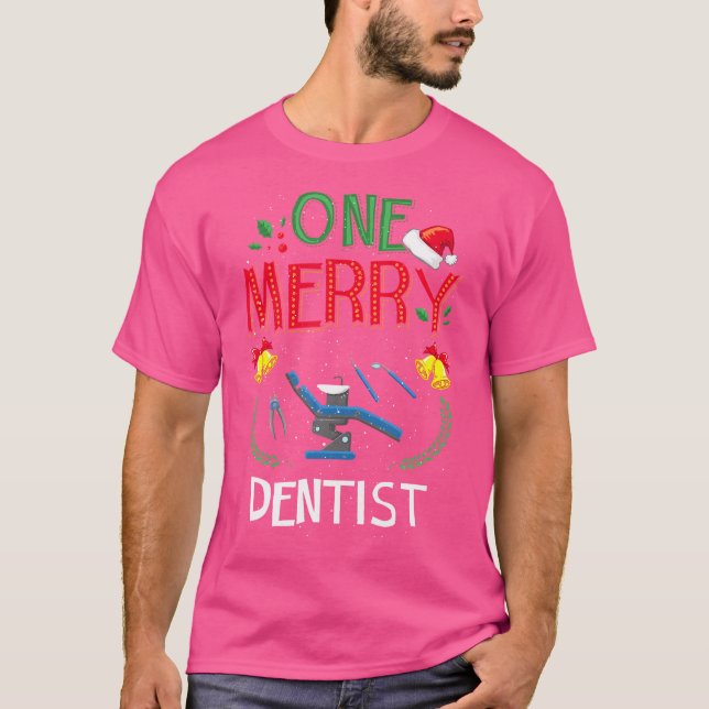 En Merry Dentist Dental Doktor Ugly-jul T Shirt (Framsida)