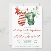 En merry Little Baby Shower, Baby Clothesline