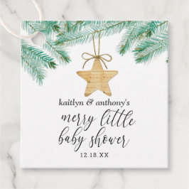 En Merry Little Baby Shower Gåvor Etiketter