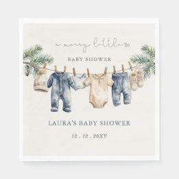 En Merry Little Baby Shower jul Shower Pappersservett