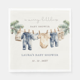 En Merry Little Baby Shower jul Shower Pappersservett
