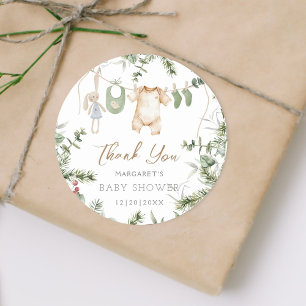 En Merry Little Boho Boy Winter Baby Shower Runt Klistermärke