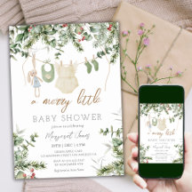 En Merry Little | Boho Girl Winter Baby Shower