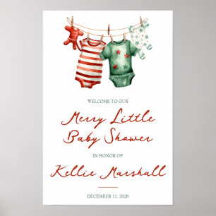 En merry Little Shower, Barnkläder Välkommen Poster