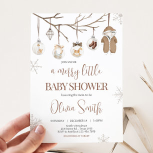 En Merry Little Winter-julskuva Inbjudningar