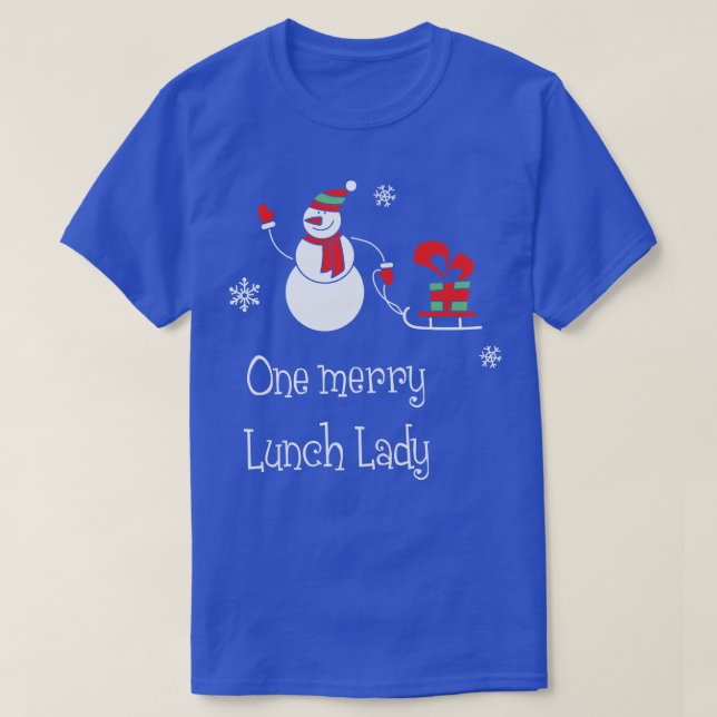 En merry lunch dam Funny jultomtsskjorta T Shirt (Design framsida)