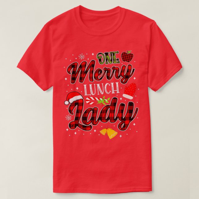 En merry Lunch Dam jul Funny Julafton T Shirt (Design framsida)