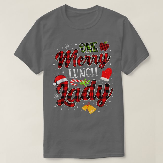 En merry Lunch Dam jul Funny Julafton T Shirt (Design framsida)