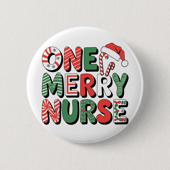 En Merry Nurse-jul Knapp (Framsida)