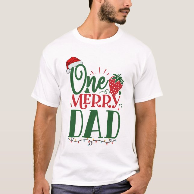 En Merry Pappa-familj matchar jul T Shirt (Framsida)