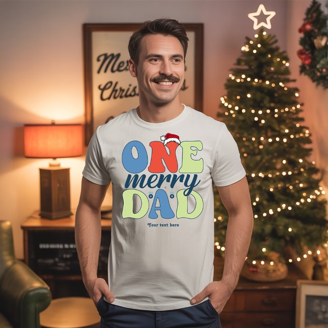 En Merry Pappa Funny jul Helgdag T Shirt (One Merry Dad Funny Christmas Holiday T-Shirt)